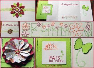 Carte anniversaire pailletée - Les détails