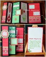 Carte accordéon Noël et voeux - Différentes vue