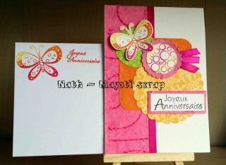 Carte anniversaire et son enveloppe