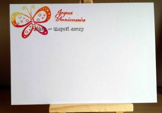 Carte anniversaire et son enveloppe