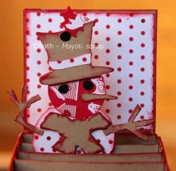 Carte-boîte 2 - Bonhomme de neige.