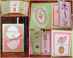 Carte - Oeuf de Pâques - Différentes vues