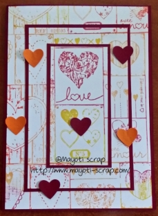 Carte - Patchwork de coeurs