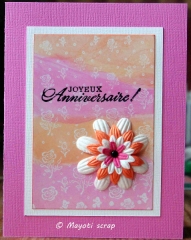 Carte anniversaire - Clear resist