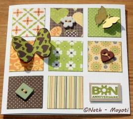 Carte anniversaire mosaïque