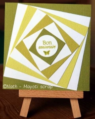 Carte géométrique Tout en vert - Version masculine