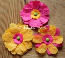 Fleurs en papier de soie
